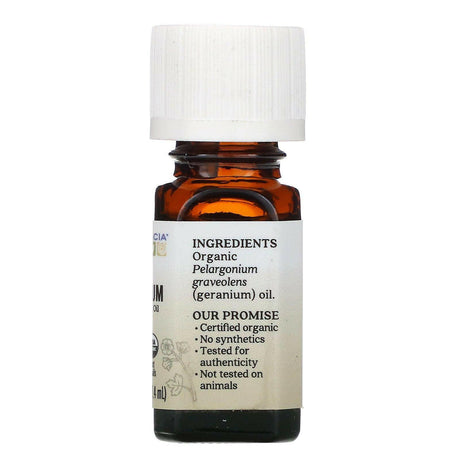 Aura Cacia, Organic Geranium, .25 fl oz (7.4 ml) - Supply Center USA