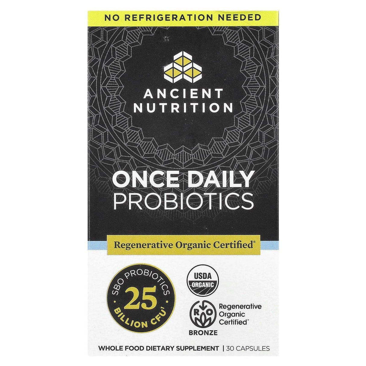 Ancient Nutrition, Once Daily Probiotics, 30 Capsules - Supply Center USA