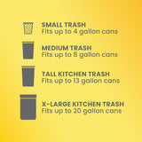 Glad Forceflex Drawstring Trash Bags, 13 Gal, Fragrance Free, 110 Ct, Pack May Vary