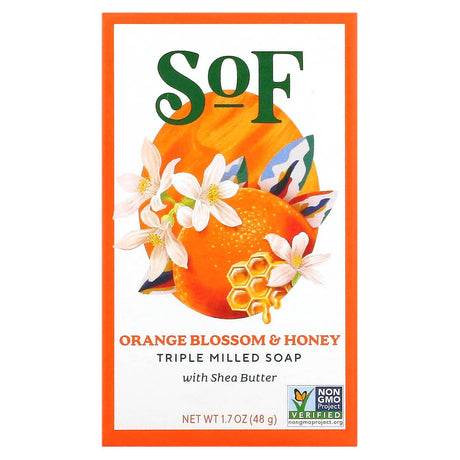 SoF, Triple Milled Bar Soap with Shea Butter, Green Tea Leaves, 6 oz (170 g) - Supply Center USA