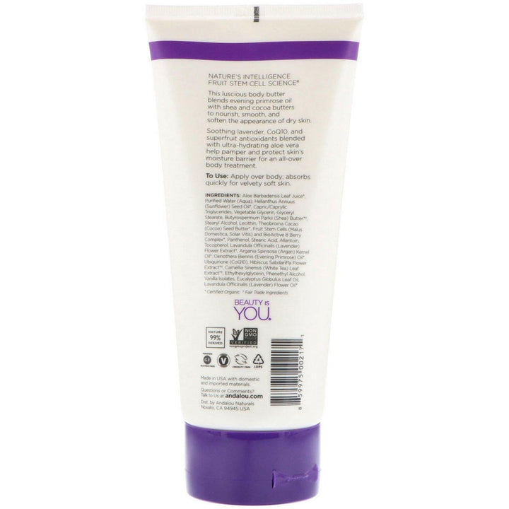 Andalou Naturals, Body Butter, Firming, Lavender Shea, 8 fl oz (236 ml) - HealthCentralUSA