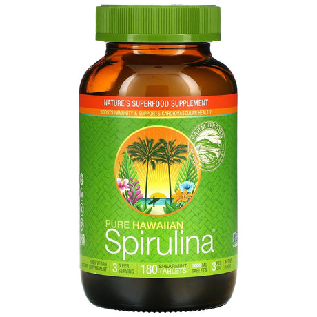 Nutrex Hawaii, Pure Hawaiian Spirulina, Spearmint, 1,000 mg, 180 Tablets - Supply Center USA