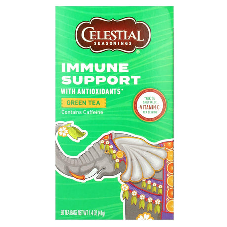 Celestial Seasonings, Green Tea, Immune Support with Antioxidants, 20 Tea Bags, 1.4 oz (41 g) - Supply Center USA