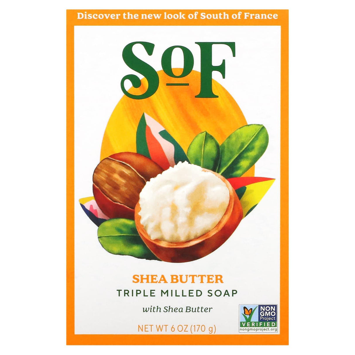 SoF, Triple Milled Bar Soap with Shea Butter, Green Tea Leaves, 6 oz (170 g) - Supply Center USA