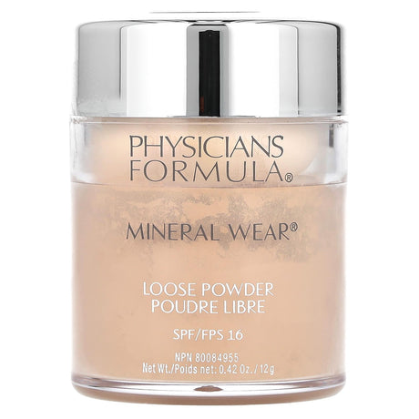 Physicians Formula, Mineral Wear, Loose Powder, SPF 16, PF 10950 Medium Beige, 0.42 oz (12 g) - Supply Center USA