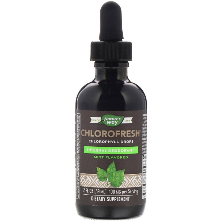 Nature's Way, Chlorofresh, Chlorophyll Drops, Mint Flavored, 2 fl oz (59 ml) - HealthCentralUSA