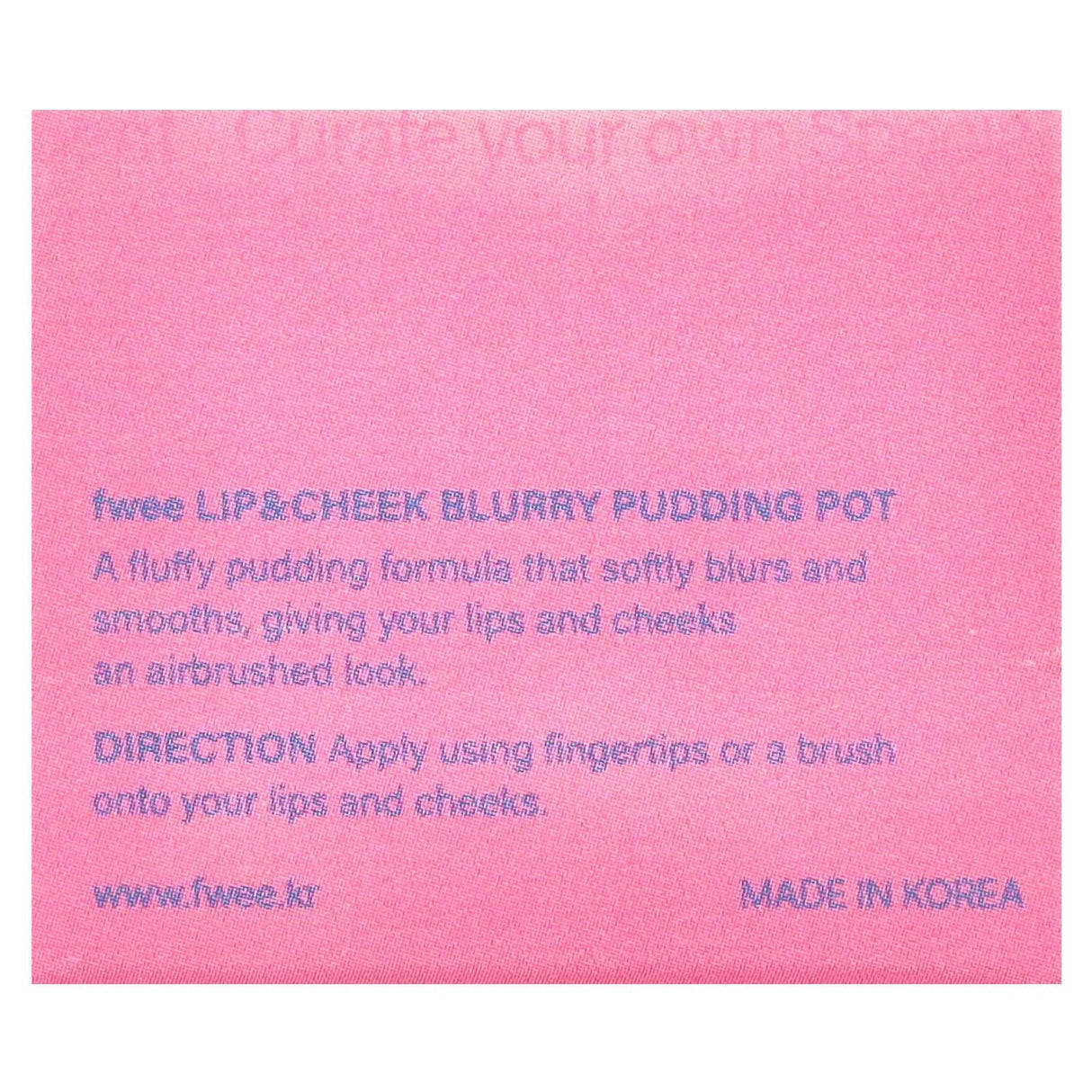 Fwee, Lip & Cheek Blurry Pudding Pot, PK04 Crush, 0.17 oz (5 g) - Supply Center USA