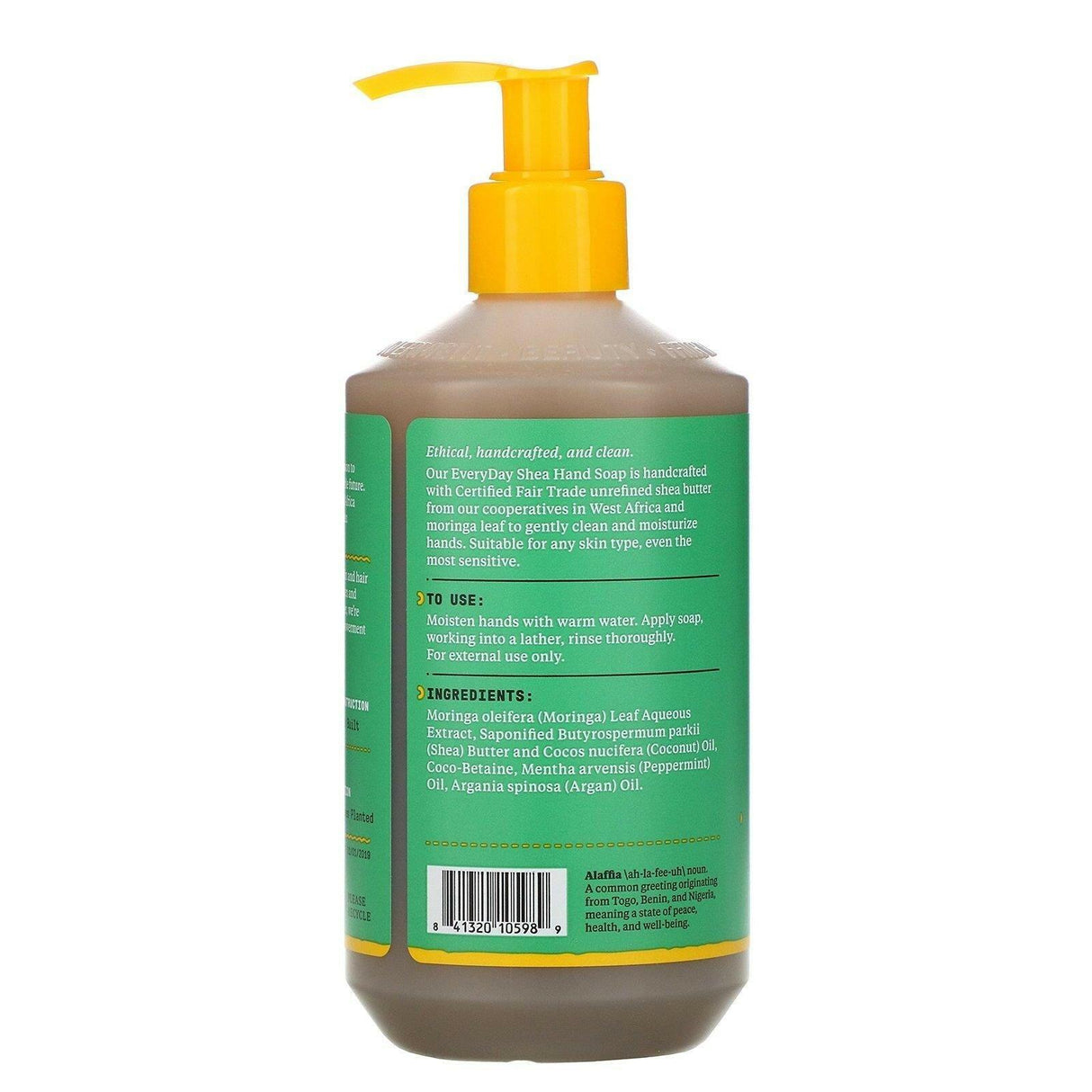 Alaffia, Everyday Shea, Hand Soap, Peppermint Tingle, 12 fl oz (354 ml) - Supply Center USA