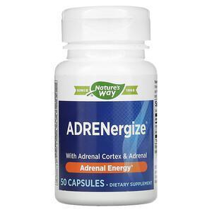 Enzymatic Therapy, ADRENergize, Adrenal Energy, 50 Capsules - Supply Center USA