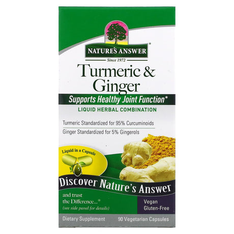 Nature's Answer, Turmeric & Ginger, 90 Vegetarian Capsules - Supply Center USA