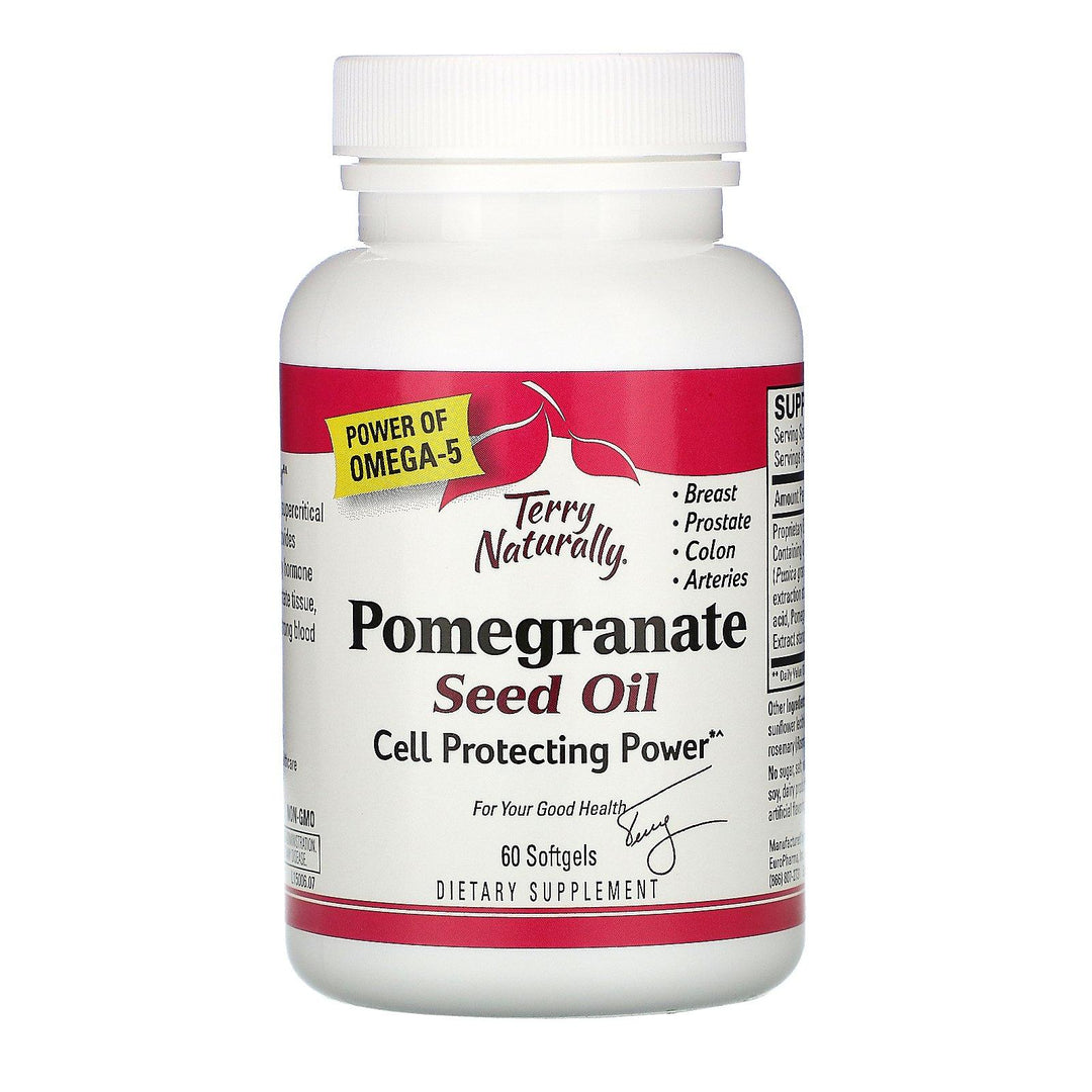 Terry Naturally, Pomegranate Seed Oil, 60 Softgels - HealthCentralUSA