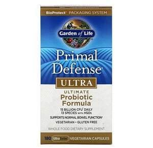 Garden of Life, Primal Defense, Ultra, Ultimate Probiotic Formula, 180 UltraZorbe Vegetarian Capsules - Supply Center USA