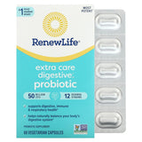 Renew Life, Extra Care Digestive Probiotic, 50 Billion CFU, 60 Vegetarian Capsules - Supply Center USA