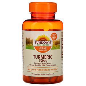 Sundown Naturals, Turmeric, 500 mg, 90 Capsules - HealthCentralUSA