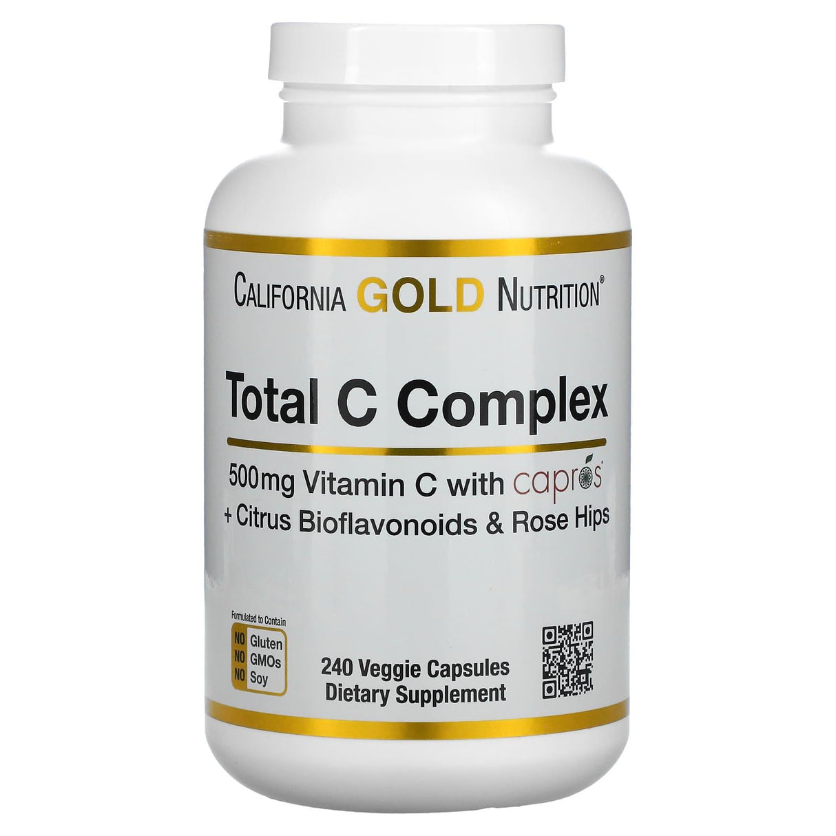 California Gold Nutrition, Total C Complex, 500 mg, 240 Veggie Capsules - Supply Center USA