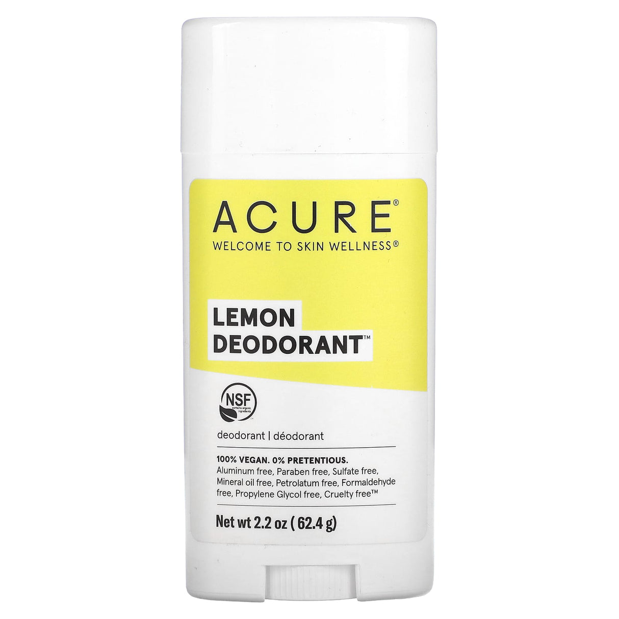 Acure, Deodorant, Lemon Verbena, 2.2 oz (62.4 g)