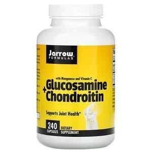 Jarrow Formulas, Glucosamine + Chondroitin with Manganese and Vitamin C, 240 Capsules - Supply Center USA