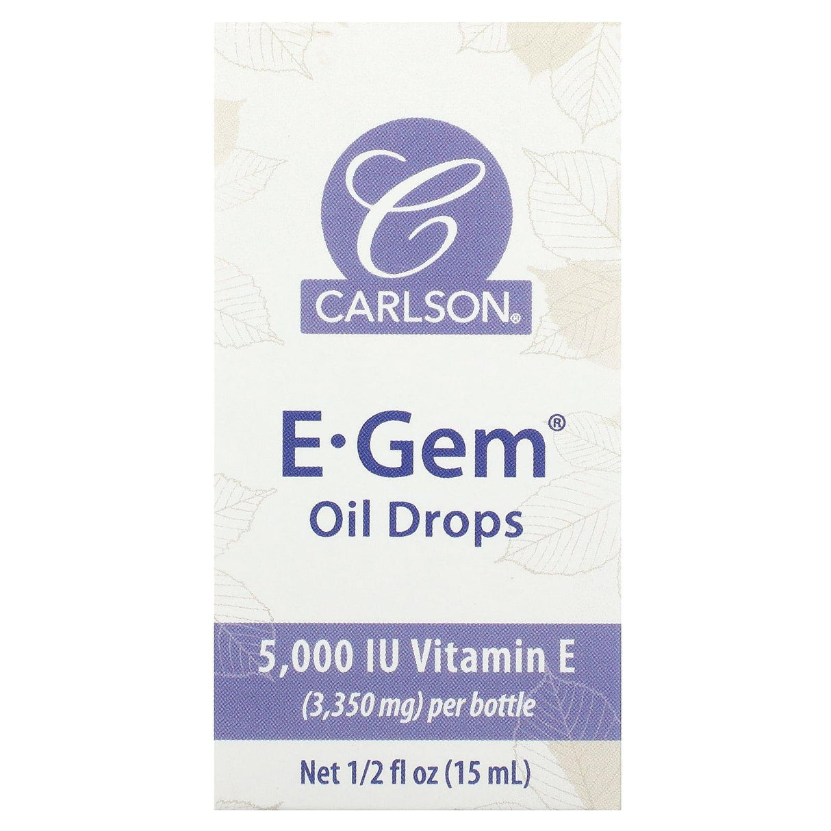 Carlson, E-Gem Oil Drops, 2 fl oz (60 ml) - Supply Center USA