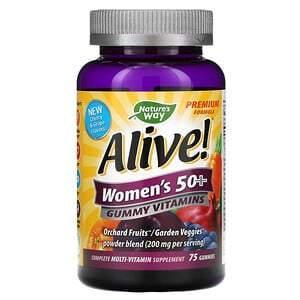 Nature's Way, Alive! Women's 50+ Gummy Vitamins, Cherry & Grape, 75 Gummies - Supply Center USA