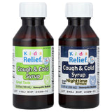 Homeolab USA, Kids Relief®, Cough & Cold Syrups, Daytime & Nighttime Formula, 0-12 Yrs, 2 Bottles, 3.4 fl oz (100 ml) Each - Supply Center USA