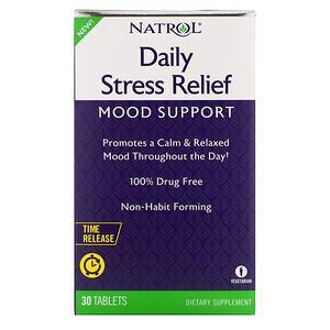 Natrol, Daily Stress Relief, Time Release, 30 Tablets - Supply Center USA