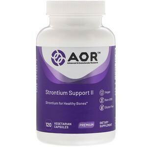 Advanced Orthomolecular Research AOR, Strontium Support II, 120 Vegetarian Capsules - Supply Center USA