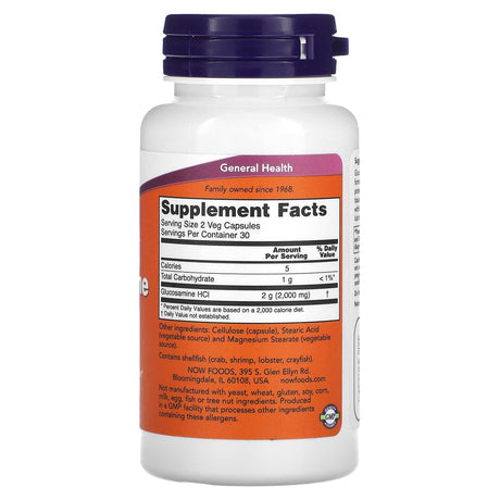 NOW Foods, Glucosamine '1000', 60 Veg Capsules - Supply Center USA