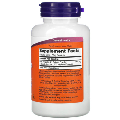 Now Foods, Propolis 1500, 100 Veg Capsules - Supply Center USA