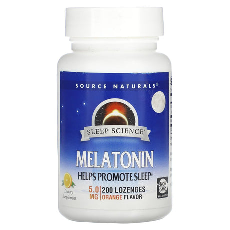 Source Naturals, Melatonin, Orange, 5 mg, 200 Lozenges - Supply Center USA