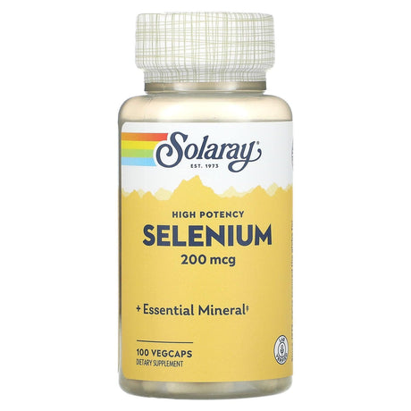 Solaray, High Potency Selenium, 200 mcg, 100 VegCaps - Supply Center USA