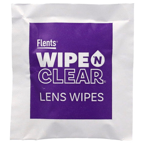 Flents, Wipe 'N Clear, Premium Soft-Quilted Lens Wipes, 20 Individually Wrapped Wipes - Supply Center USA