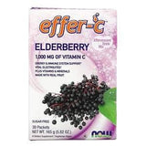 Now Foods, Effer-C, Effervescent Drink Mix, Elderberry, 1,000 mg, 30 Packets, 5.82 oz (165 g) - Supply Center USA