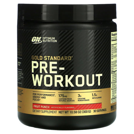 Optimum Nutrition, Gold Standard Pre-Workout, Fruit Punch, 10.58 oz (300 g) - Supply Center USA