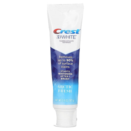 Crest, 3D White, Fluoride Anticavity Toothpaste, Arctic Fresh, 3.8 oz (107 g) - Supply Center USA