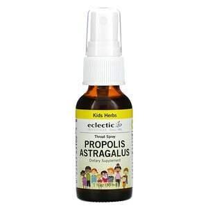 Eclectic Institute, Kids Herbs, Propolis Astragalus, Throat Spray, 1 fl oz (30 ml) - Supply Center USA