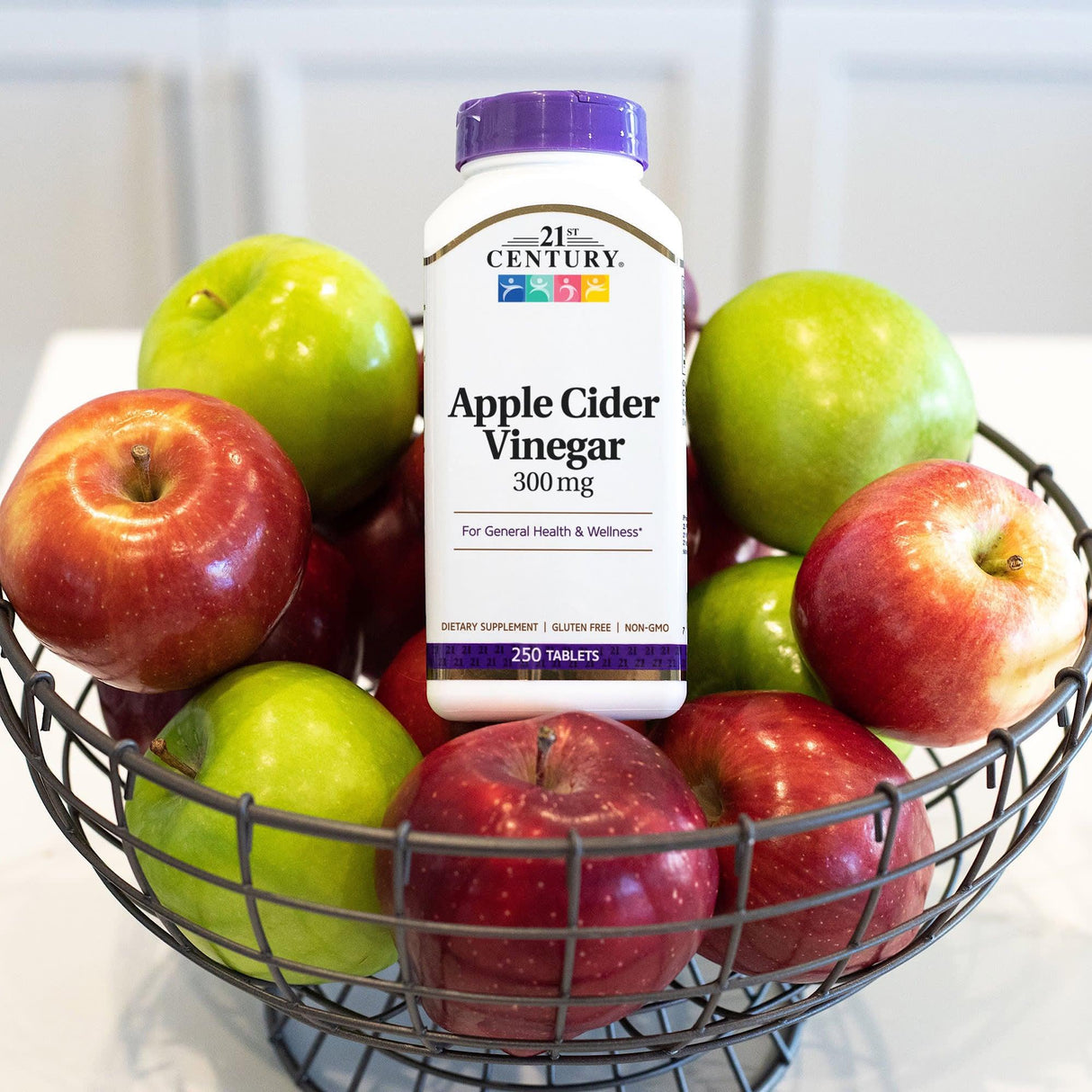 21st Century, Apple Cider Vinegar, 300 mg, 250 Tablets - Supply Center USA