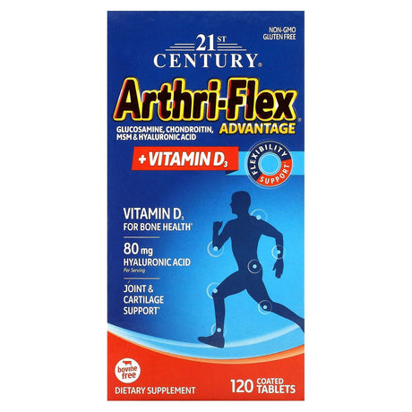 21st Century, Arthri-Flex Advantage + Vitamin D3, 120 Coated Tablets - Supply Center USA