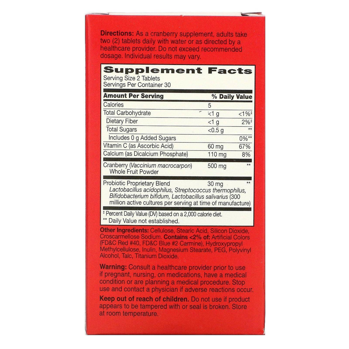 21st Century, Cranberry Plus Probiotic, 60 Tablets - Supply Center USA