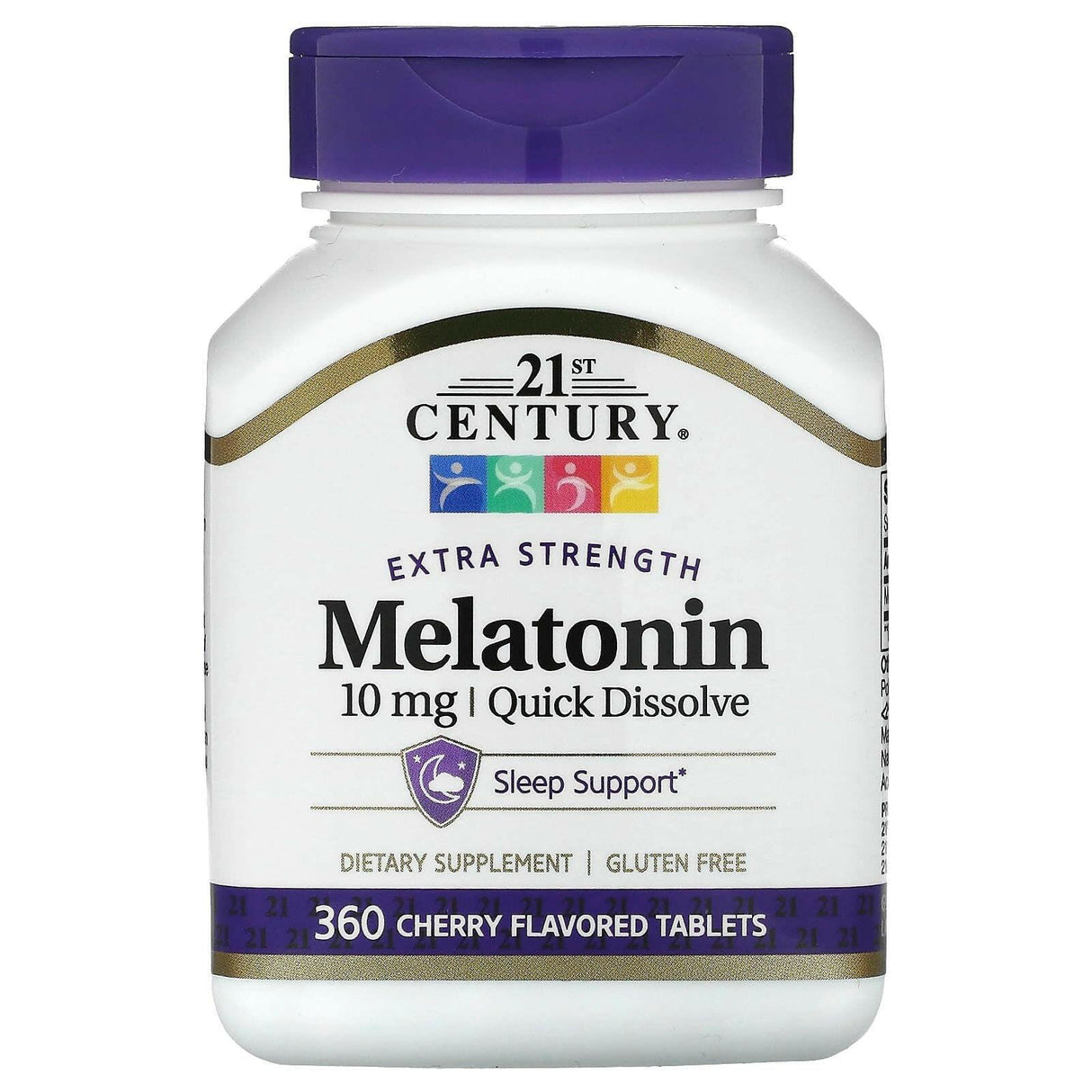 21st Century, Extra Strength, Quick Dissolve Melatonin, Cherry, 10 mg, 360 Tablets - Supply Center USA