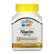 21st Century, Niacin, Prolonged Release, 500 mg, 100 Tablets - Supply Center USA