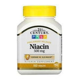 21st Century, Niacin, Prolonged Release, 500 mg, 100 Tablets - Supply Center USA