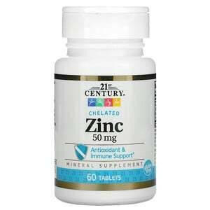 21st Century, Zinc, Chelated, 50 mg, 60 Tablets - Supply Center USA