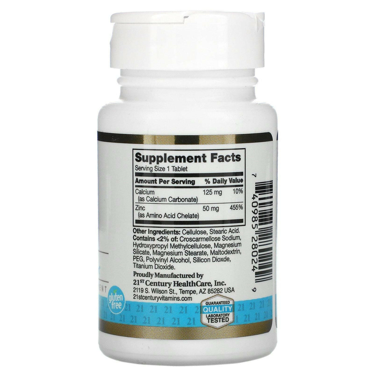 21st Century, Zinc, Chelated, 50 mg, 60 Tablets - Supply Center USA