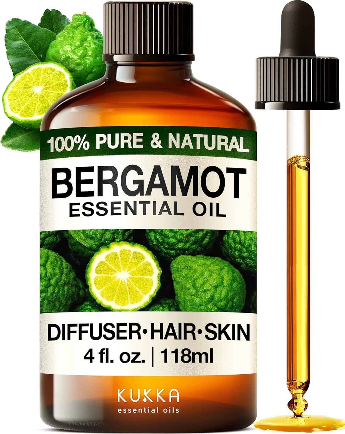 Kukka Tea Tree Oil for Skin, Healthy Hair & Toenails - Huge 4 Fl Oz - 100% Pure Natural Australian Tea Tree Essential Oil - Experience Therapeutic Melaleuca Oil for Scalp, Nails & Soap Making Scent