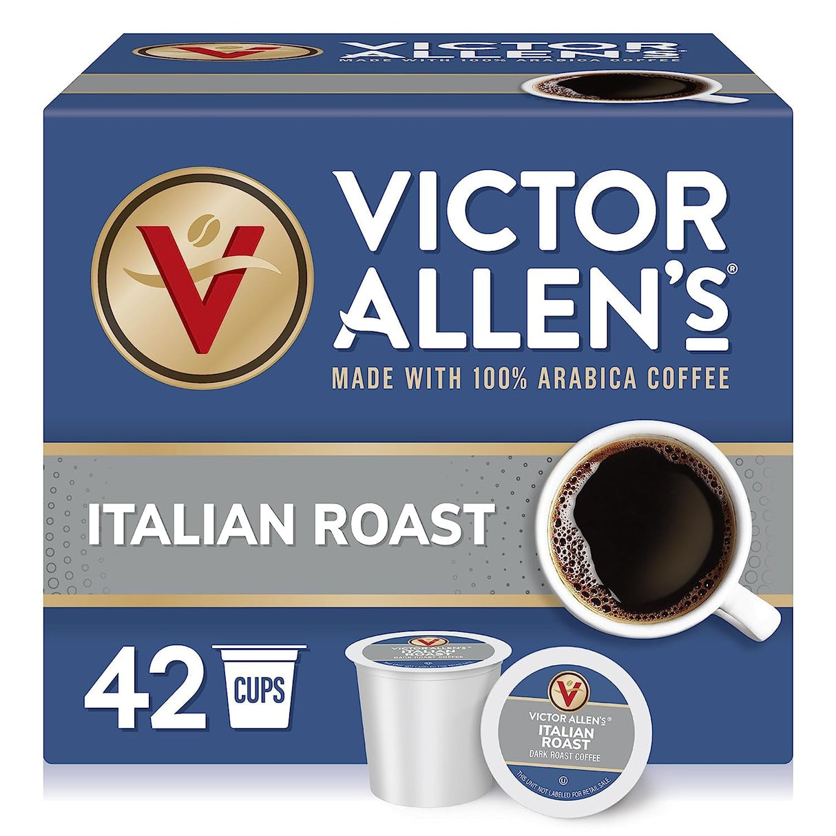 Victor Allen'S Coffee Variety Pack (Morning Blend, 100% Colombian, Donut Shop Blend, and French Roast), 42 Count, Single Serve Coffee Pods for Keurig K-Cup Brewers