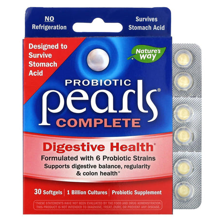 Nature's Way, Probiotic Pearls Complete, Digestive Health, 30 Softgels - Supply Center USA