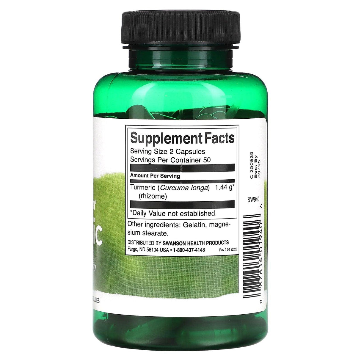 Swanson, Full Spectrum Turmeric, 720 mg, 100 Capsules - Supply Center USA