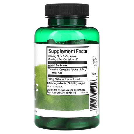 Swanson, Full Spectrum Turmeric, 720 mg, 100 Capsules - Supply Center USA