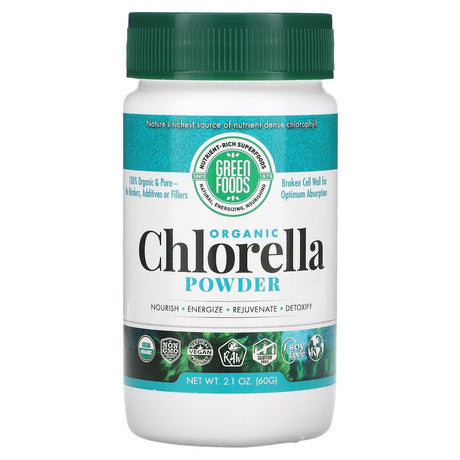 Green Foods Corporation, Organic Chlorella Powder, 2.1 oz (60 g) - Supply Center USA