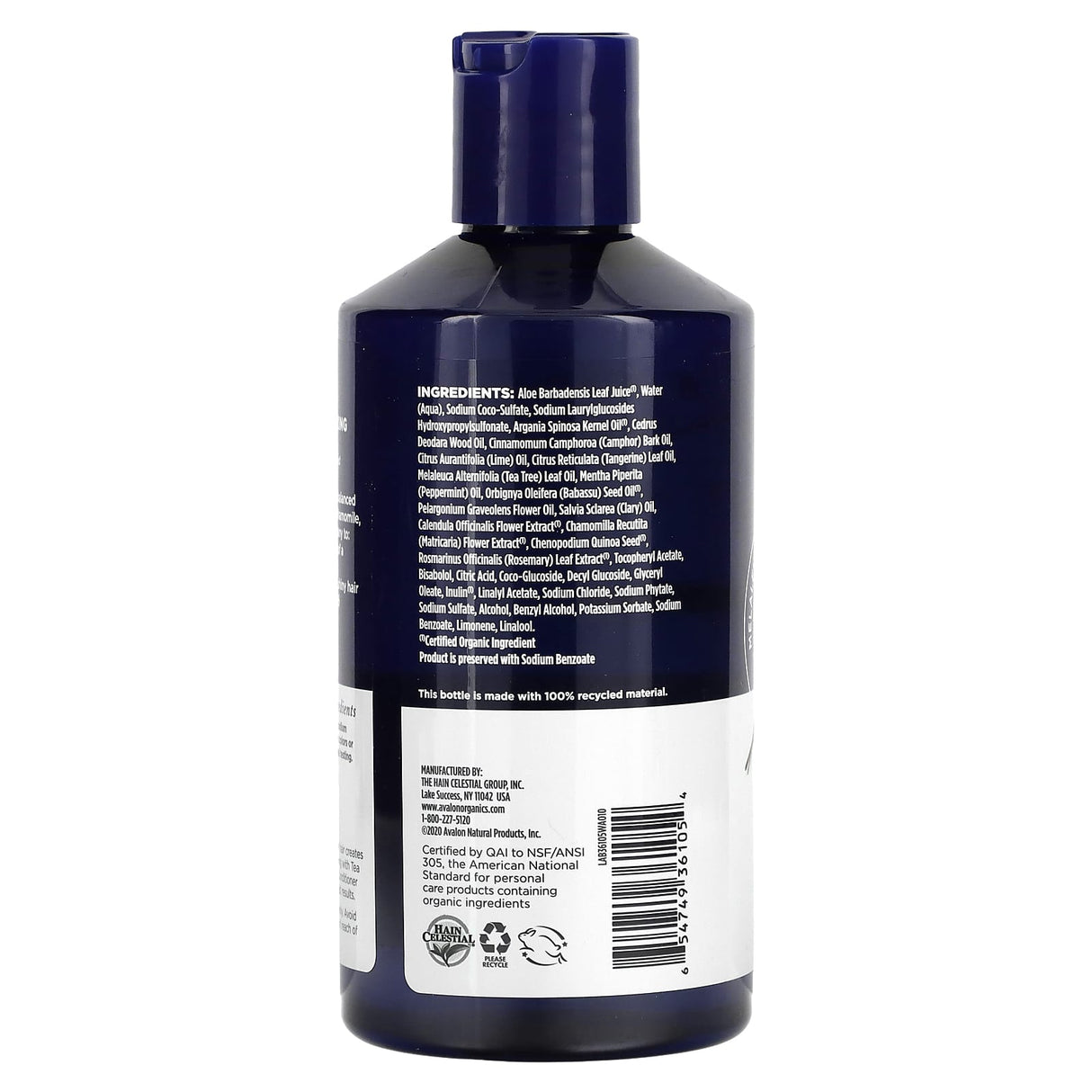 Avalon Organics, Scalp Normalizing Shampoo, Therapy, Tea Tree Mint, 14 fl oz (414 ml)